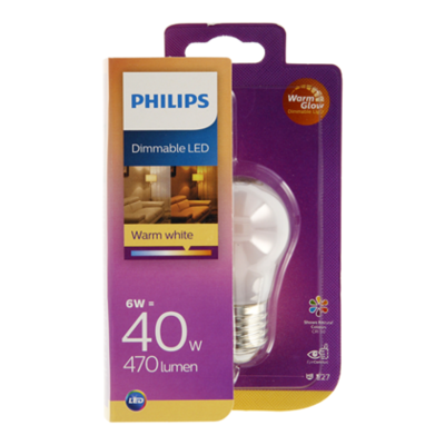 Philips LED warmglow kogel 40W E27 mat